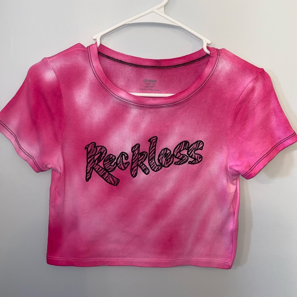 Custom Tie Dye Embroidered ‘Young & Reckless’ Brand Baby Tee